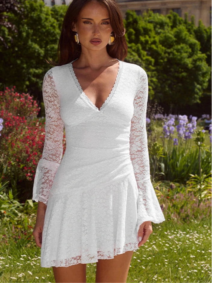Mini Robe Trapèze en Dentelle