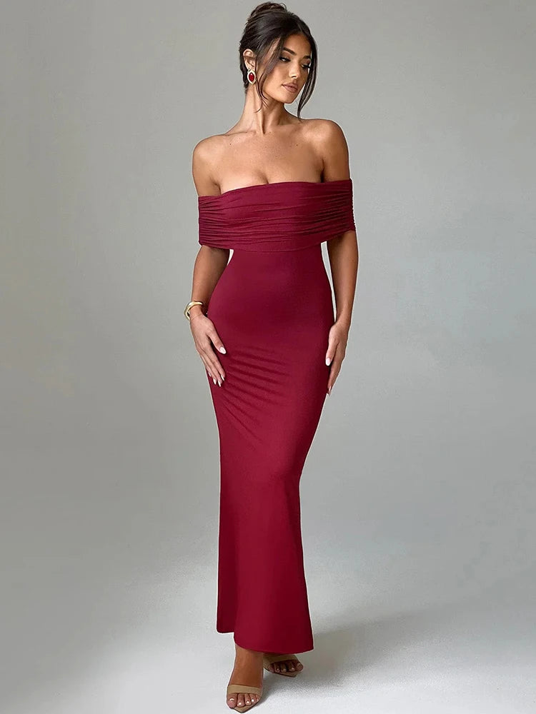 Robe Longue Sexy Sans Bustier Dos Nu