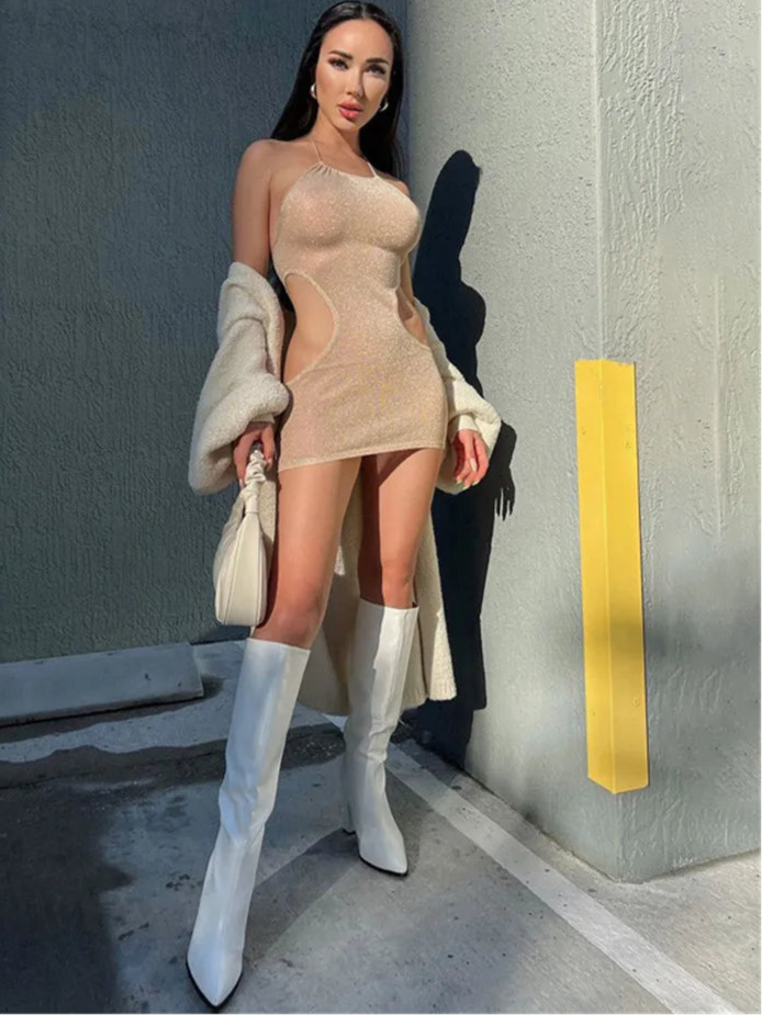 Robe Dos Nu à Col Licou