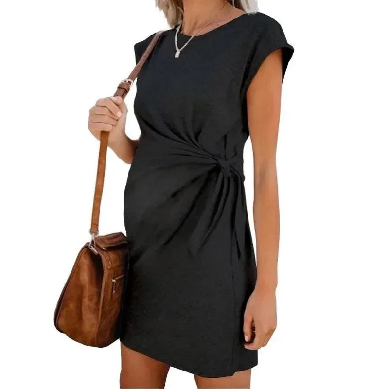 Robe d'Allaitement Enceinte, Pyjama à Manches Courtes