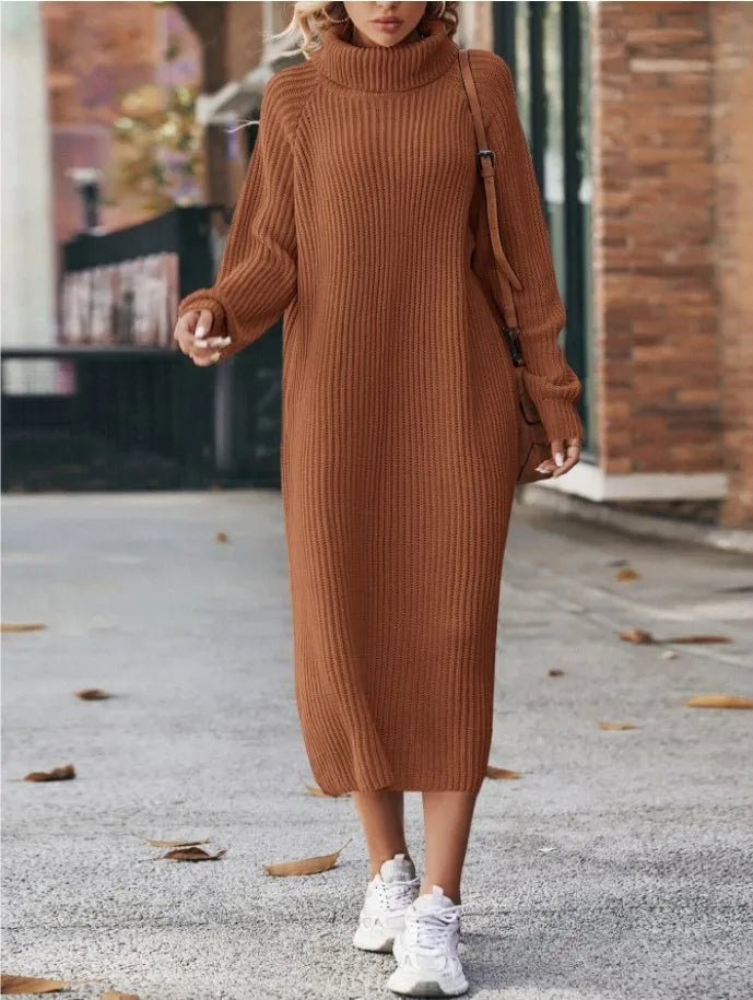 Robe  À Manches Longues Tricoté Modèle  Pull