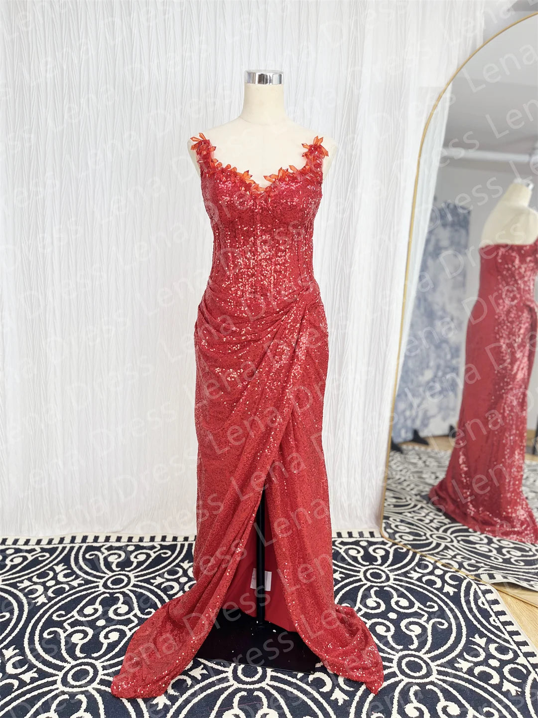 Robe De Mariée Queue De Poisson Cristal Hors Les Épaules Brillante