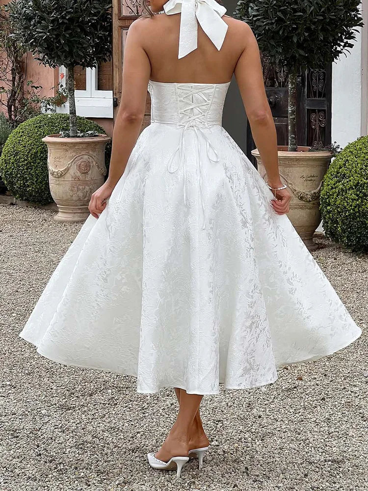 Robe Trapèze Longue en Jacquard