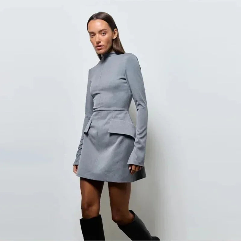 Robe À Col Roulé À Manches Longues Sexy Automne Printemps