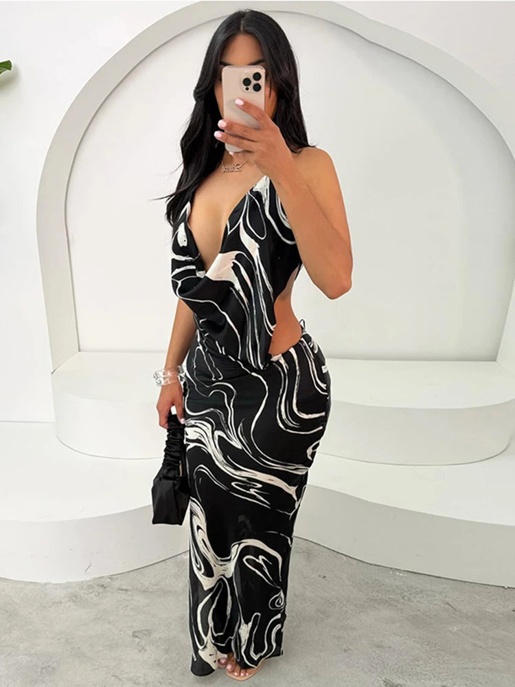 Robe Sexy à Col Pivotant