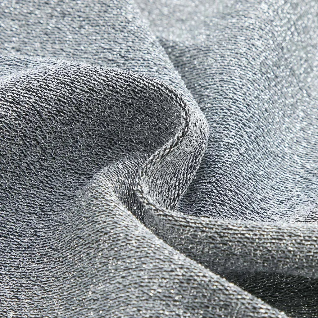 Robe Brillante Mini Pailleté à Manches