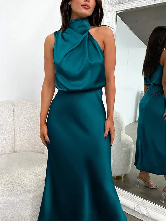 Robe Longue en Satin Luxe