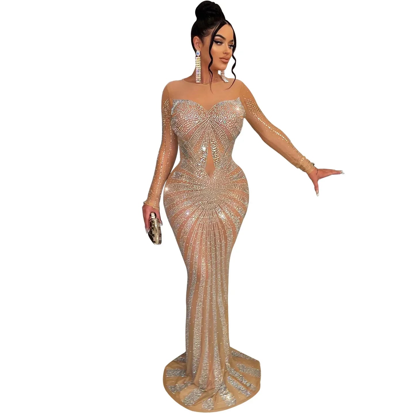 Robe Moulante Diamant Blanc