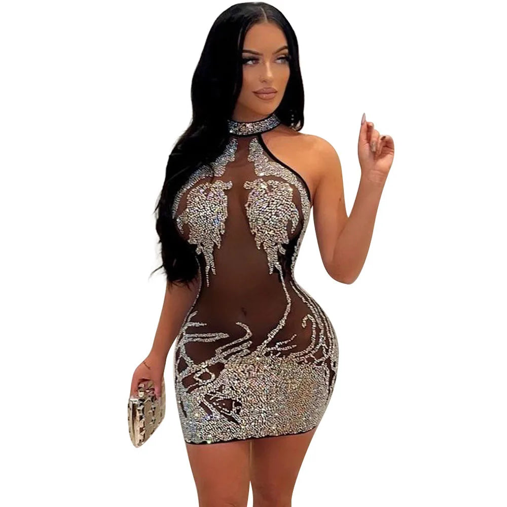 Robe Mini Voir À Travers Tenues Luxe