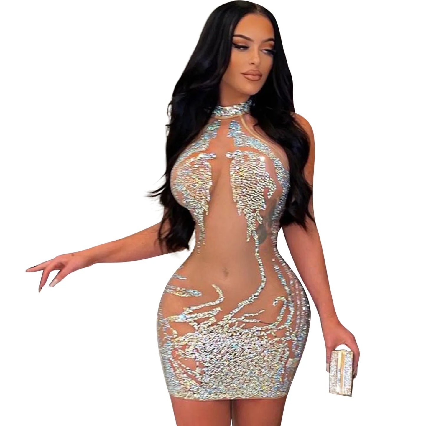 Robe Mini Voir À Travers Tenues Luxe