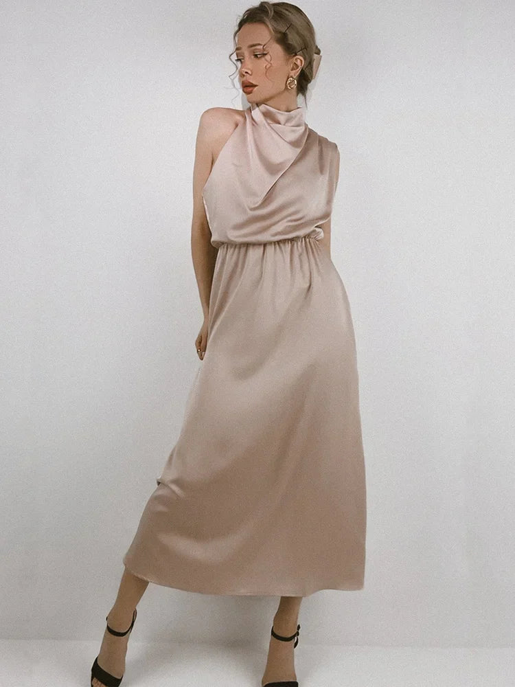 Robe Longue en Satin Luxe