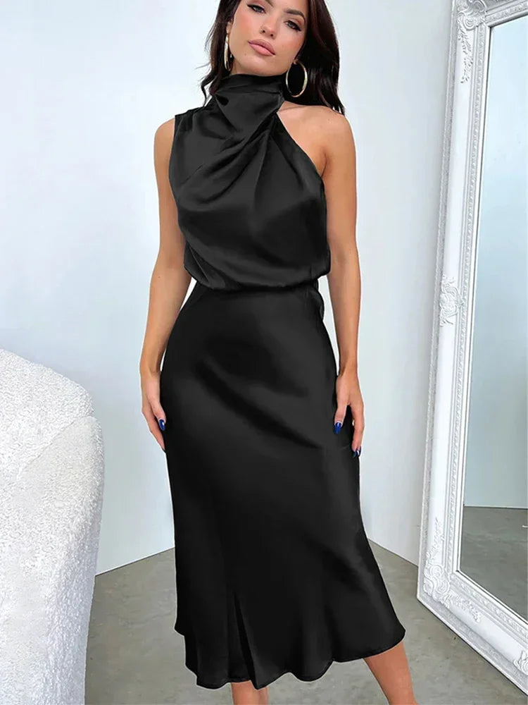 Robe Longue en Satin Luxe