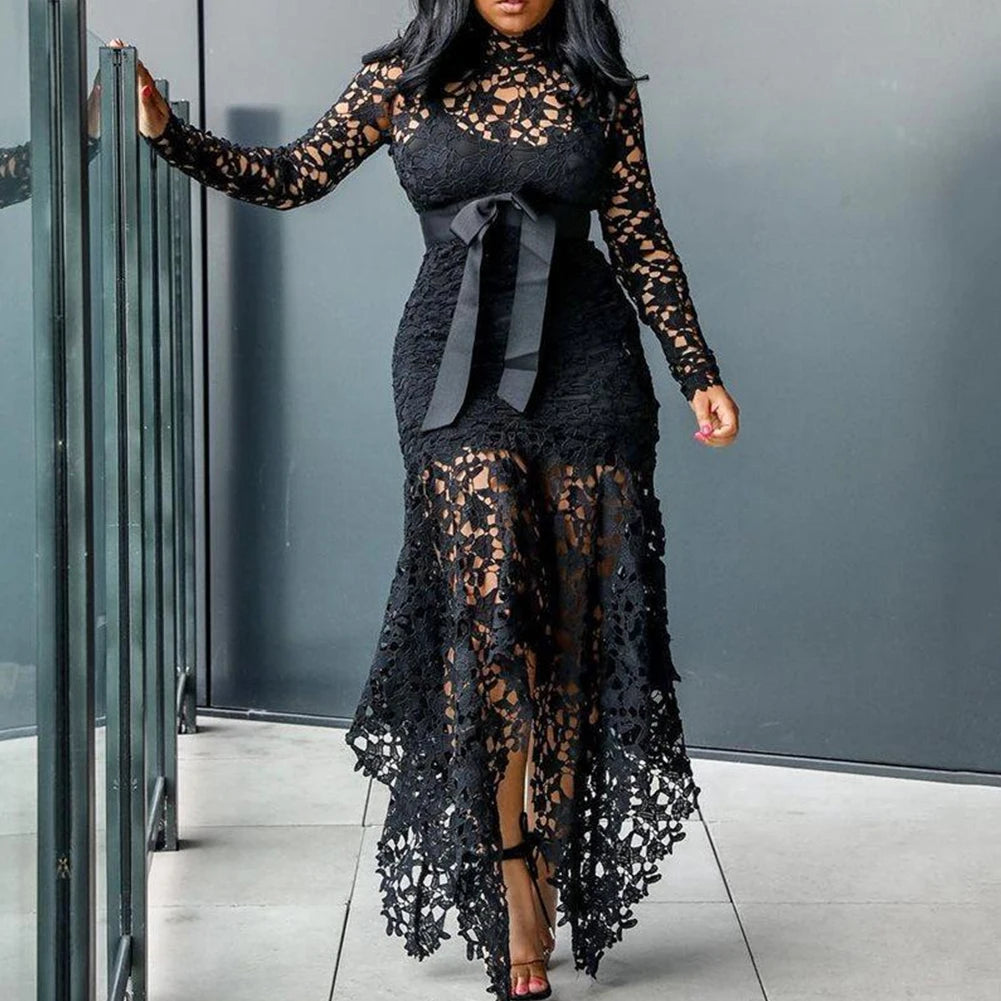 Robe Dames élégante dentelle Moulante