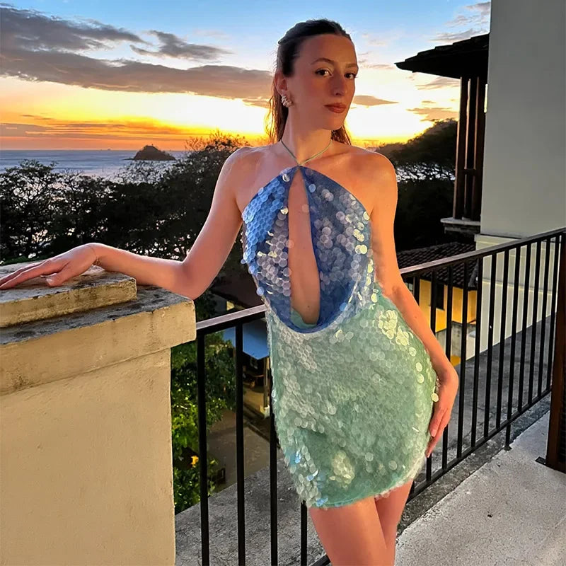 Robe à Paillettes Femme