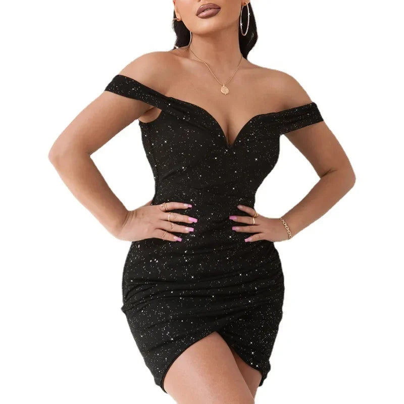 Mini Robe Sexy à Une Épaule