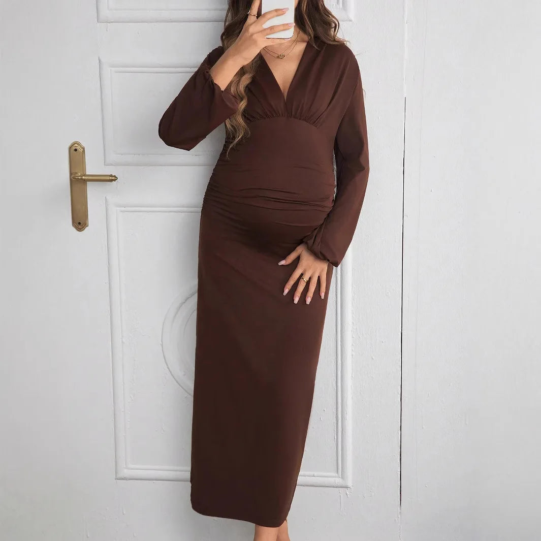 Robe de Maternité Séance Photo – Élégance Naturelle & Silhouette Sublimée