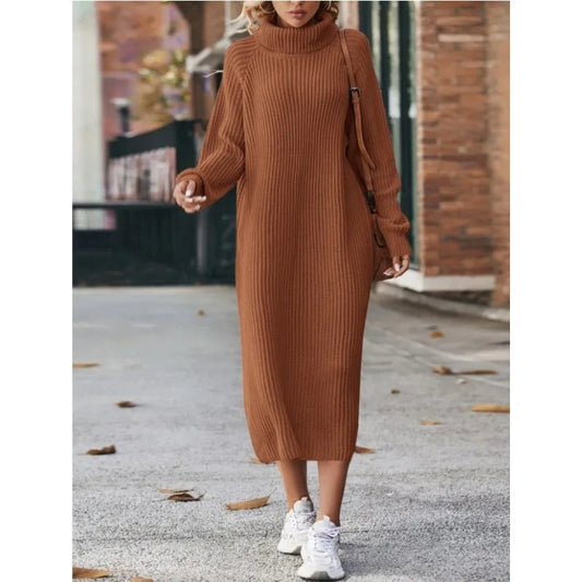 Robe  À Manches Longues Tricoté Modèle  Pull