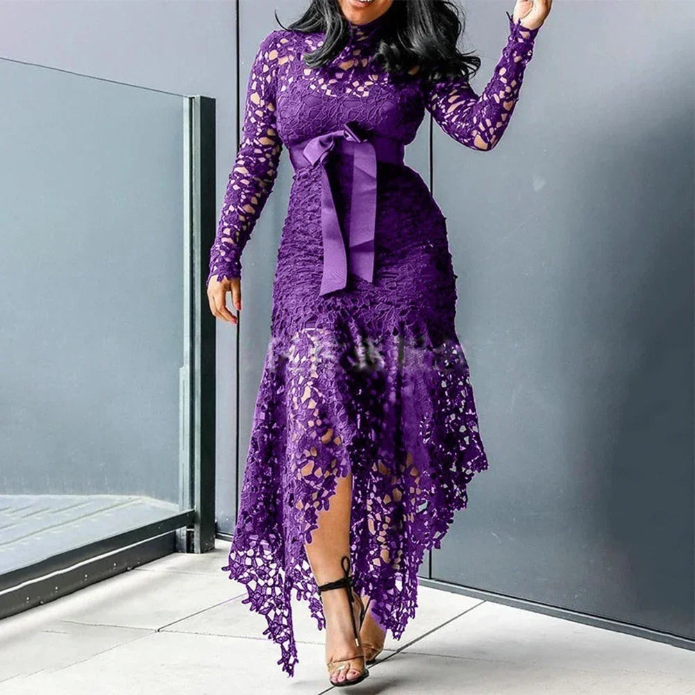 Robe Dames élégante dentelle Moulante