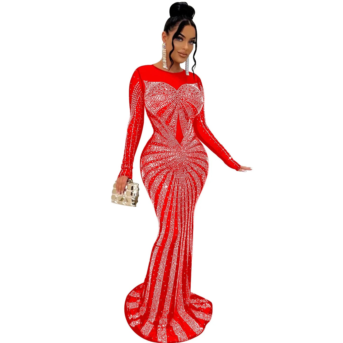 Robe Moulante Diamant Blanc