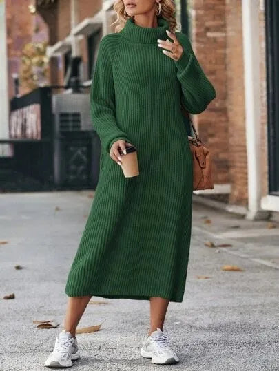 Robe  À Manches Longues Tricoté Modèle  Pull