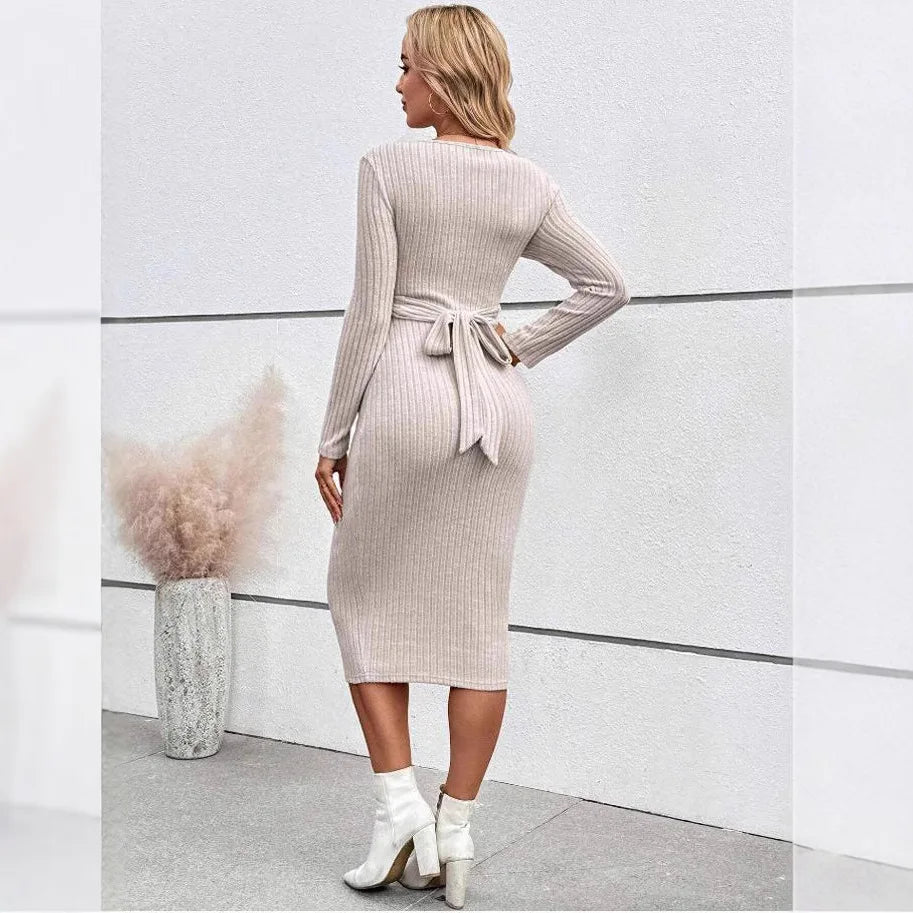 Robe de Maternité à Manches Longues