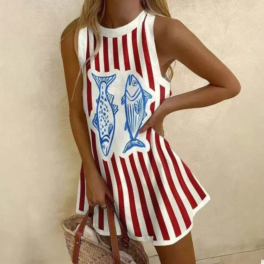 Robe Trapèze Imprimée