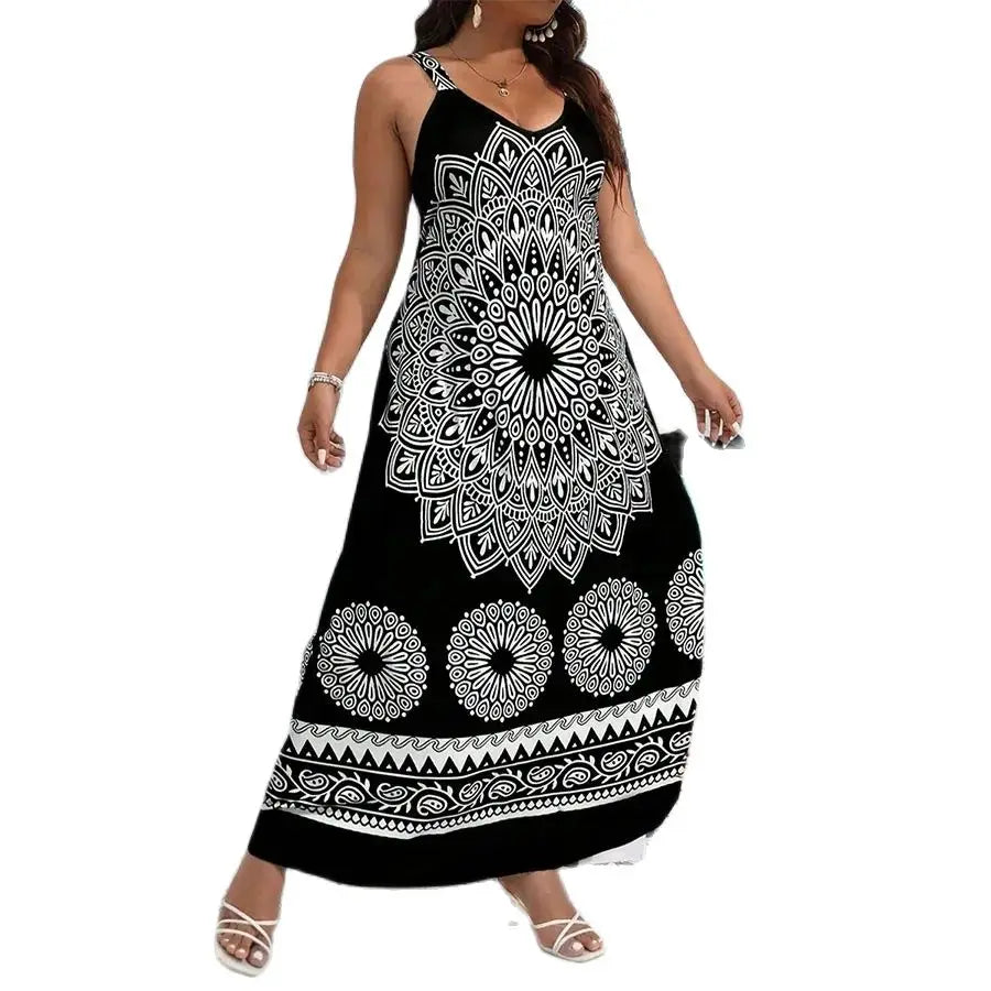 Robe bohème à bretelles , dos nu, été