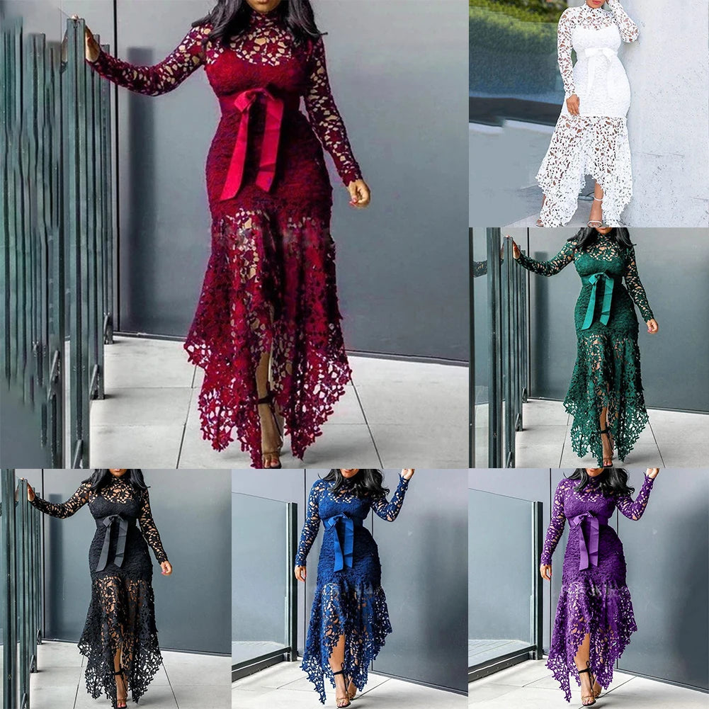 Robe Dames élégante dentelle Moulante