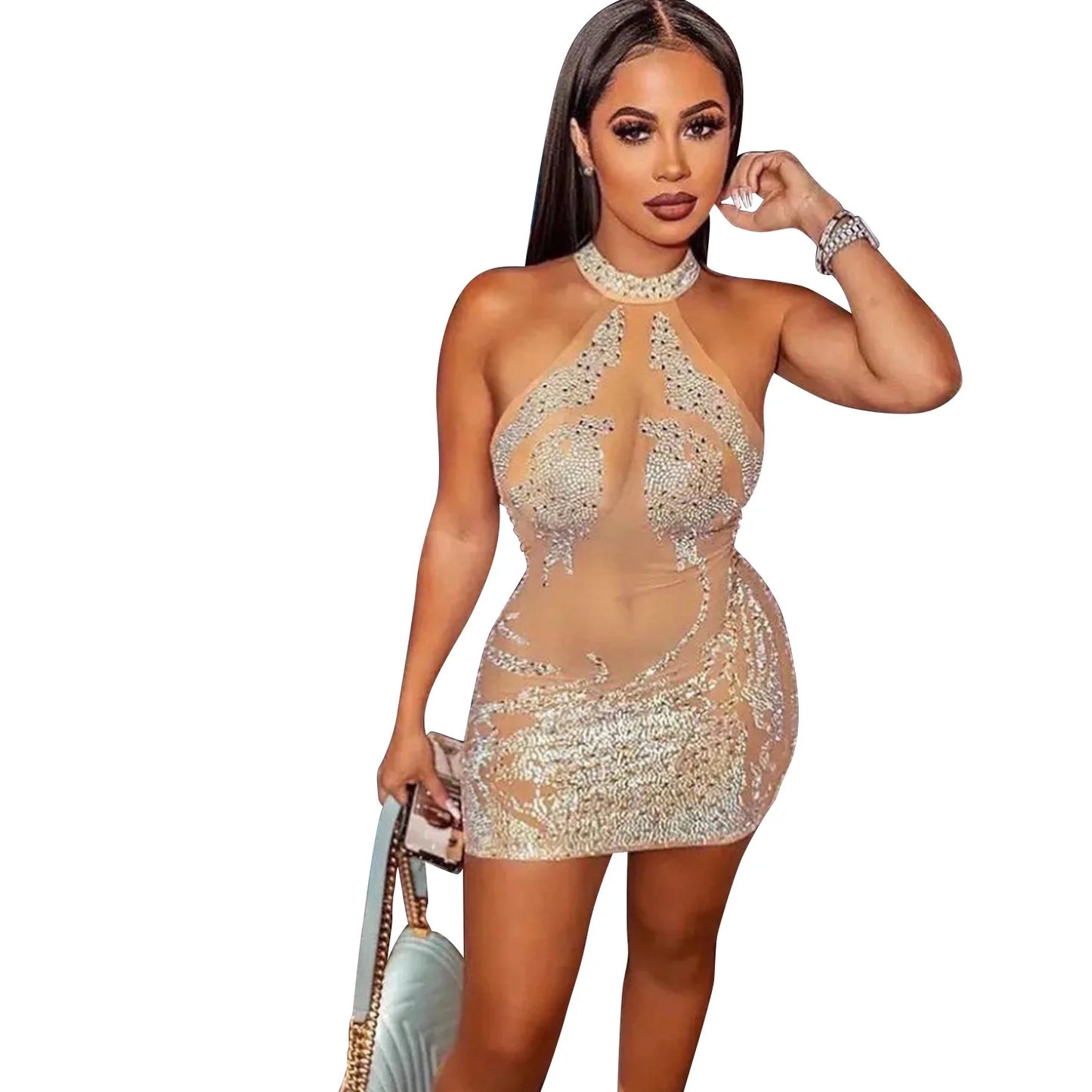 Robe Mini Voir À Travers Tenues Luxe