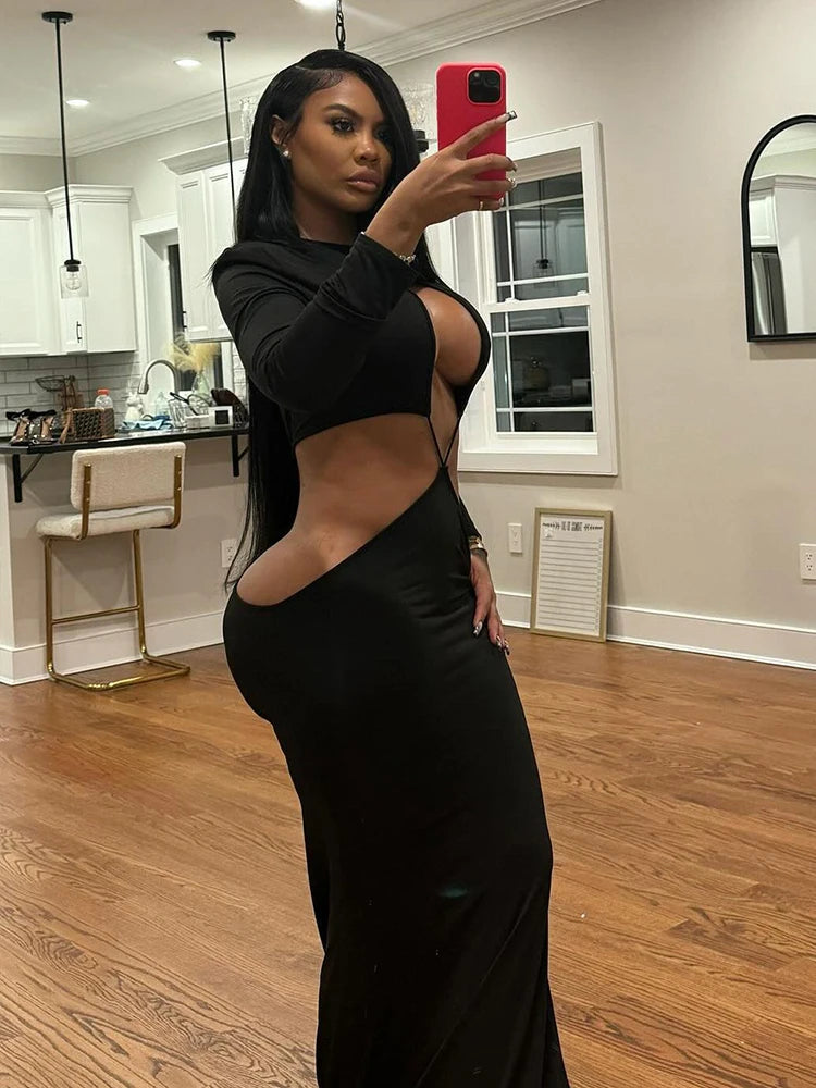 Robe sexy manche longue