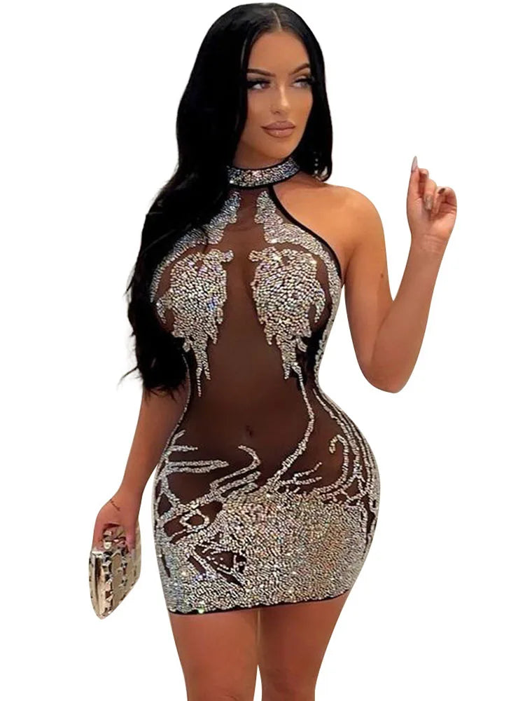 Robe Mini Voir À Travers Tenues Luxe
