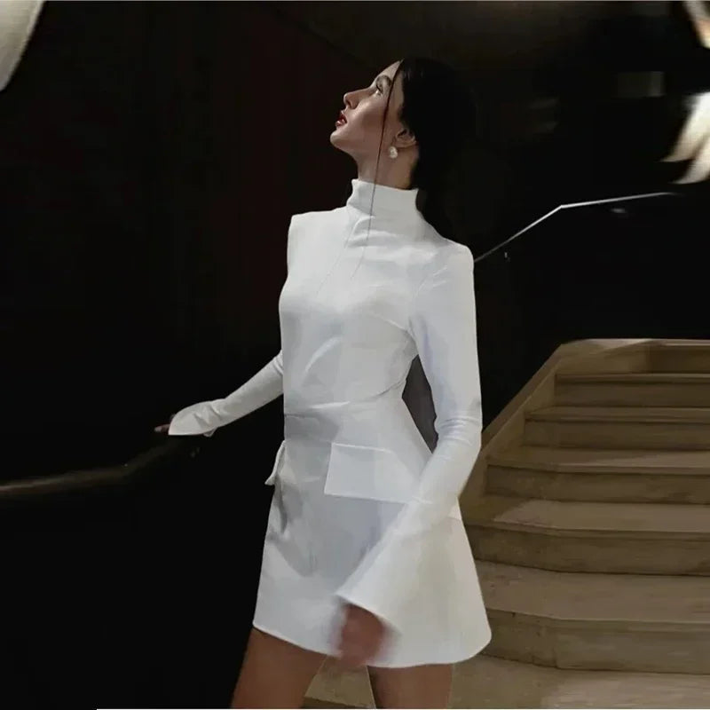 Robe À Col Roulé À Manches Longues Sexy Automne Printemps