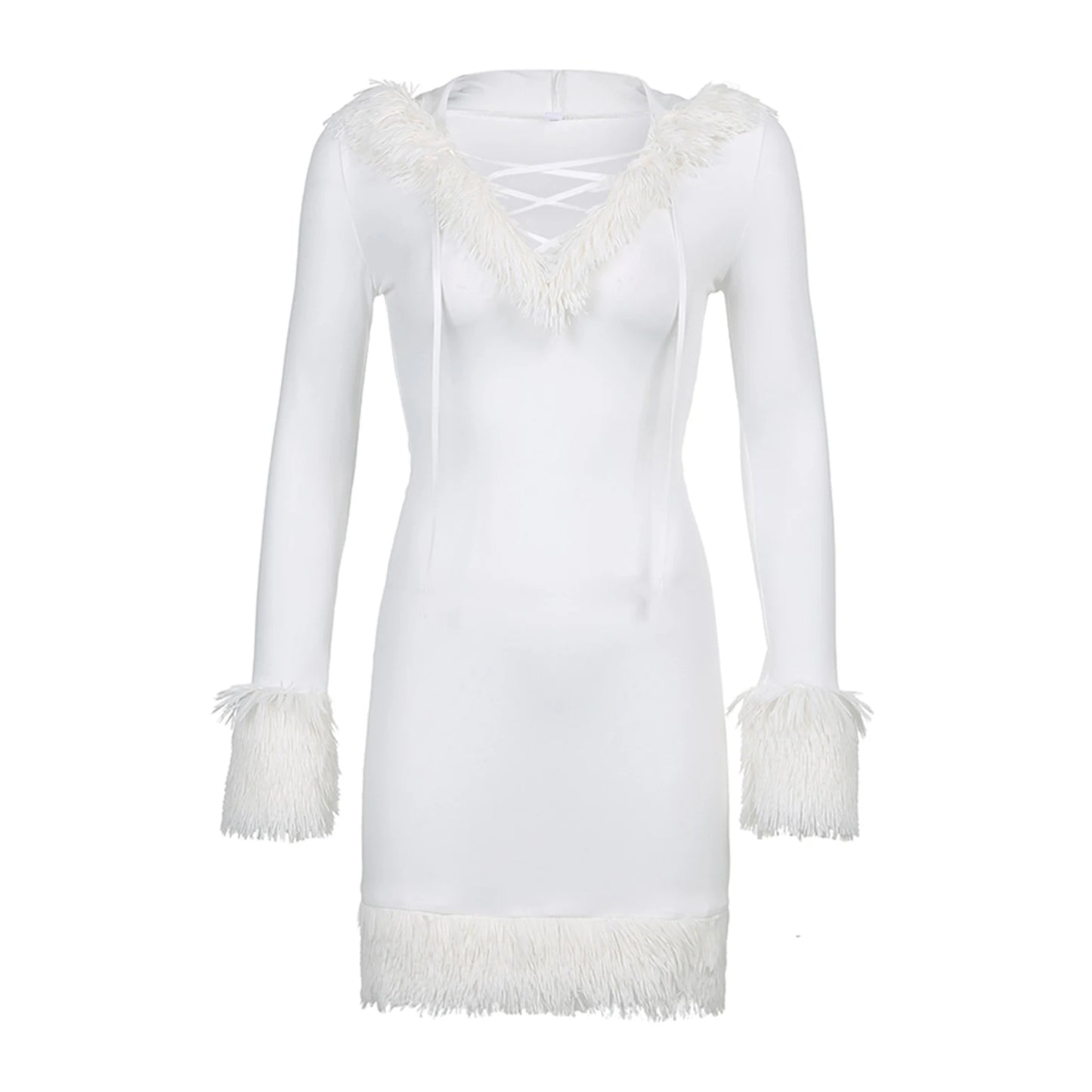 Robe sexy mini avec capuche