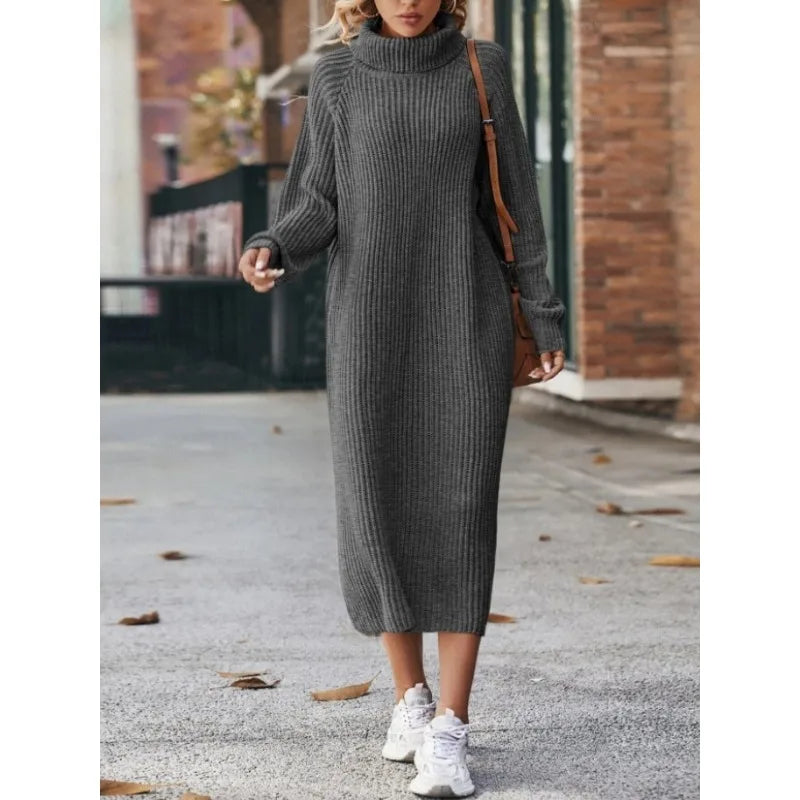 Robe  À Manches Longues Tricoté Modèle  Pull