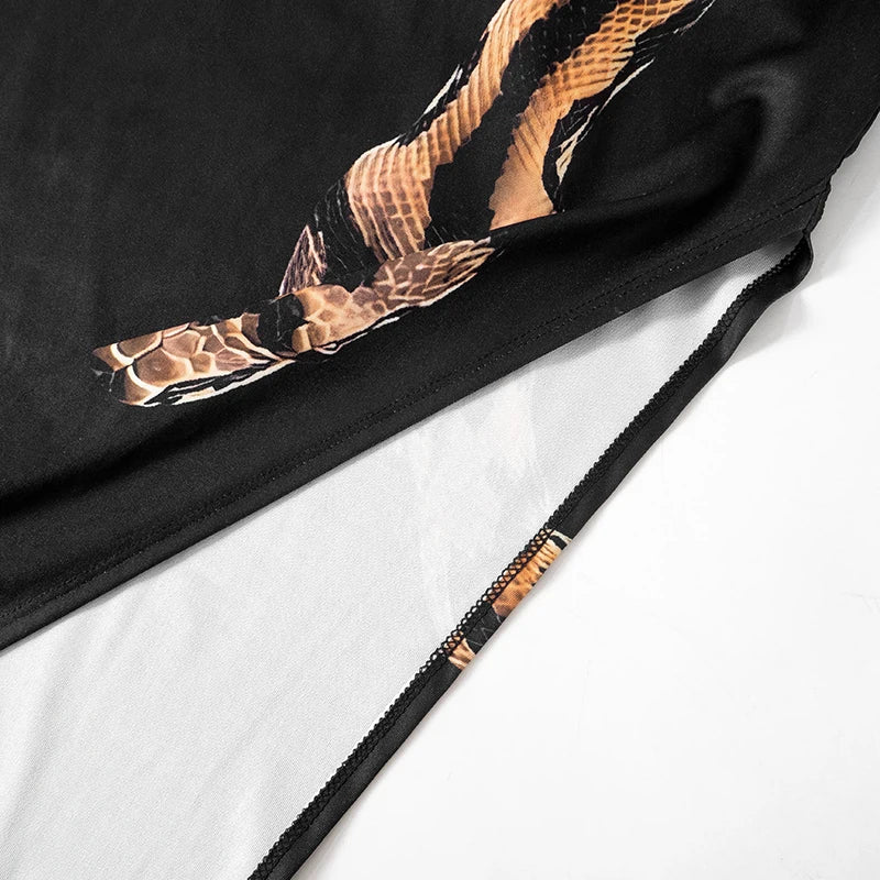Robe Longue Sans Manches Imprimé  Sexy