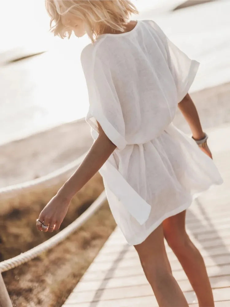 Robe Décontractée en Coton & Lin