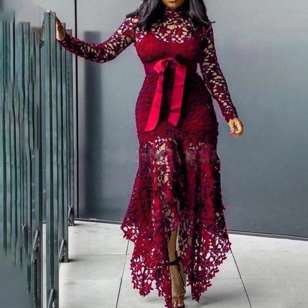 Robe Dames élégante dentelle Moulante