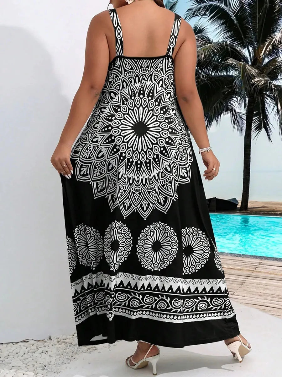 Robe bohème à bretelles , dos nu, été