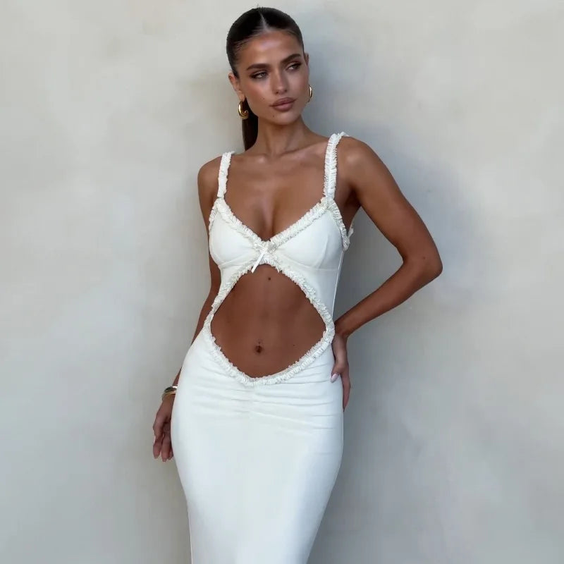 Robe dos nu découpe Sexy maillots de bain