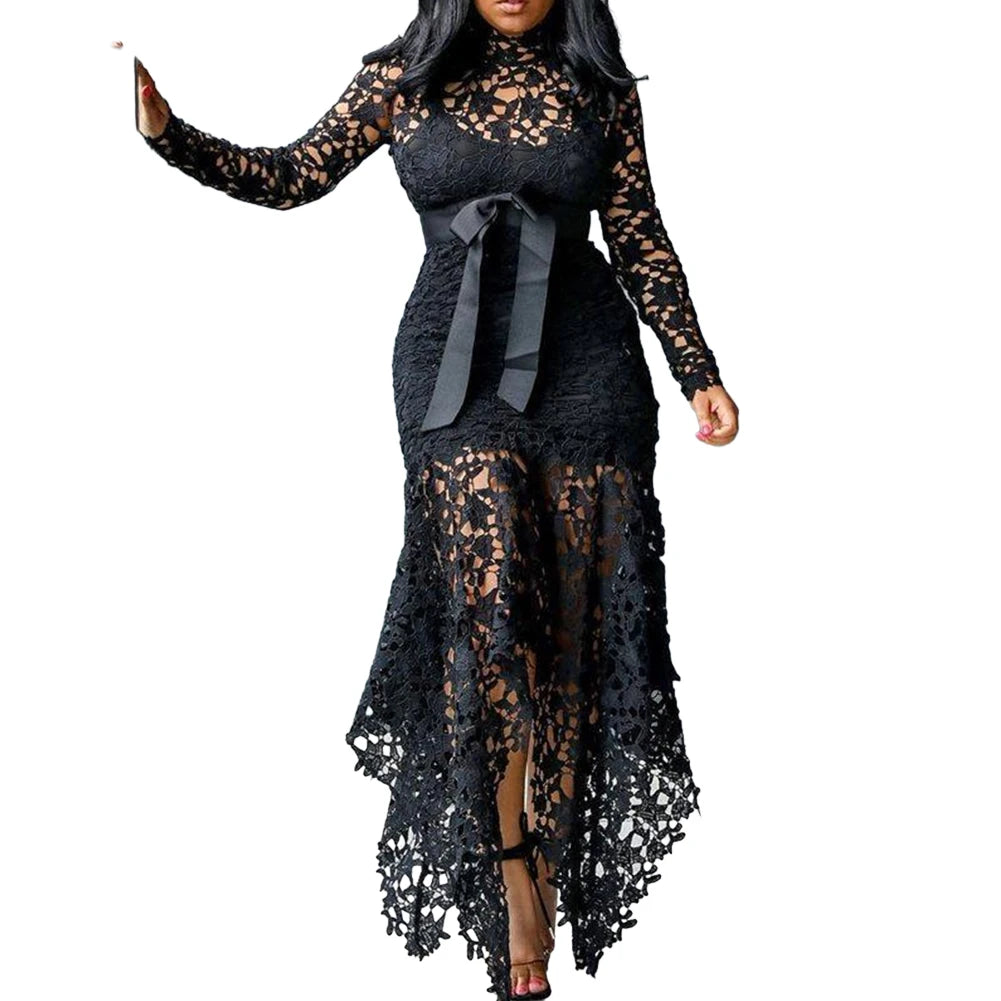 Robe Dames élégante dentelle Moulante
