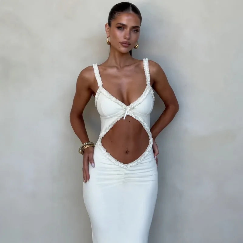 Robe dos nu découpe Sexy maillots de bain