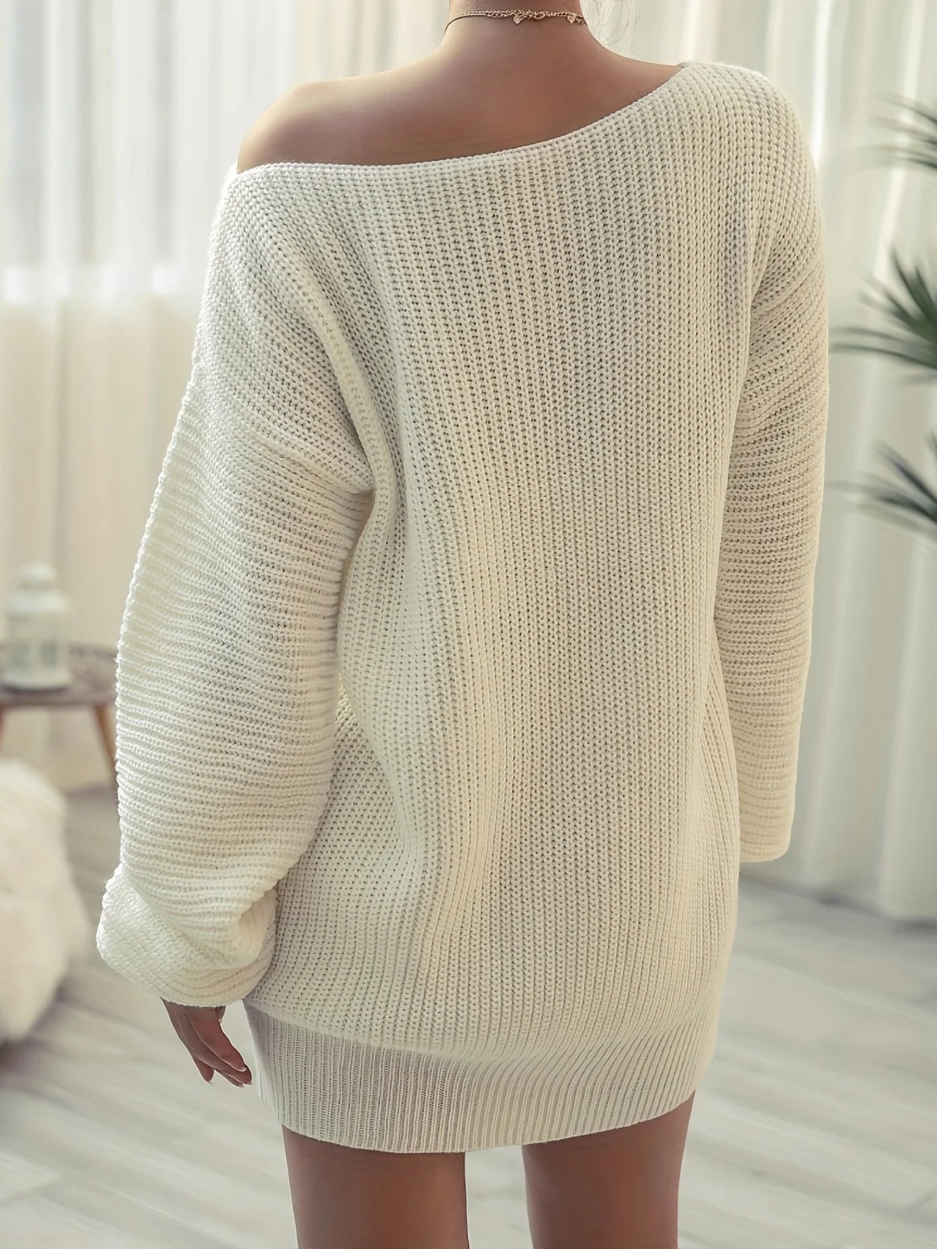 Robe Pull Femme Décontractée – Manches Longues Automne Hiver