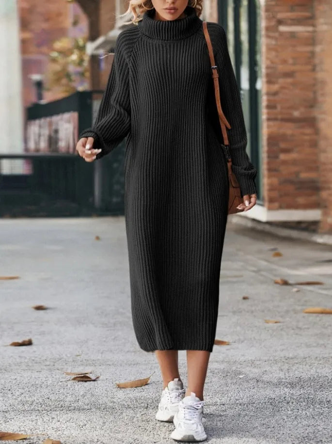 Robe  À Manches Longues Tricoté Modèle  Pull